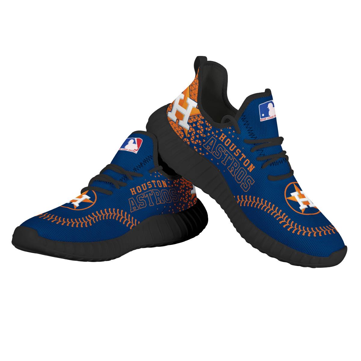 Women's Houston Astros Mesh Knit Sneakers/Shoes 006 Women's Houston Astros Mesh Knit Sneakers/Shoes 006